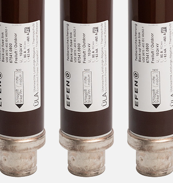 EFEN Medium Voltage HRC fuse link used for protecting MV electrical distribution systems.